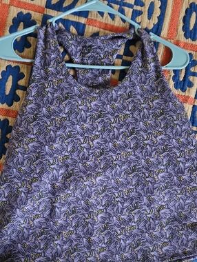 Sleeveless Lavender Floral-Print Tank Top